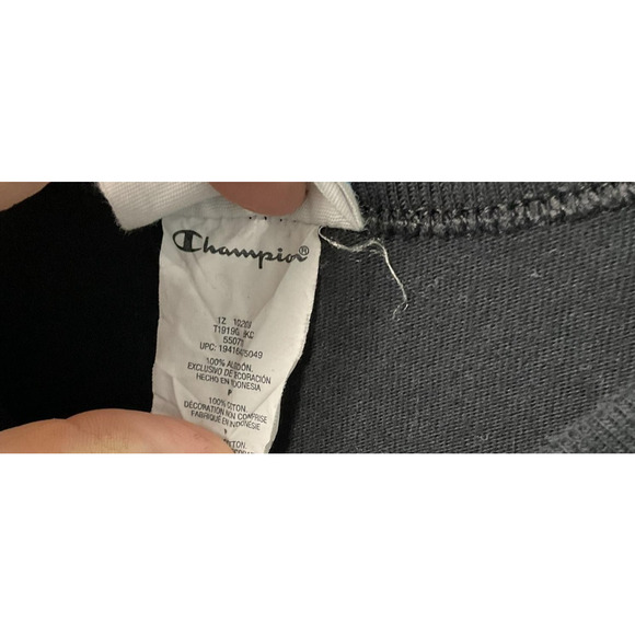 Champion Shirt Mens Small Black Blue Pink Script Logo Graphic Tee Streetwear - Picture 2 of 9